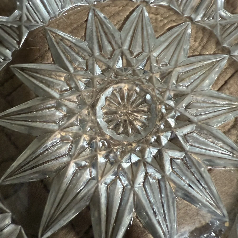 Beautiful Antique Crystal Plate American Brilliant Period 8